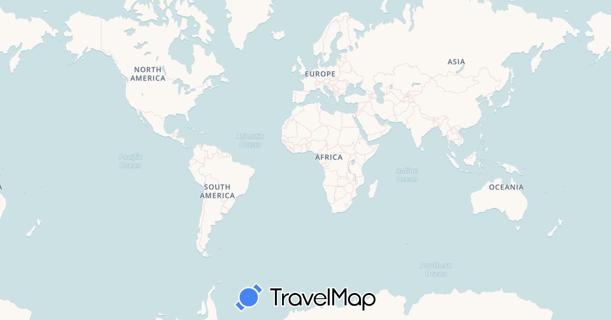 TravelMap itinerary: driving, plane in Andorra, United Arab Emirates, Albania, Bosnia and Herzegovina, Botswana, Switzerland, Spain, France, Greece, Croatia, Iran, Italy, Kenya, Montenegro, Malawi, Namibia, Rwanda, Slovenia, Turkey, Tanzania, Uganda, South Africa, Zambia (Africa, Asia, Europe)